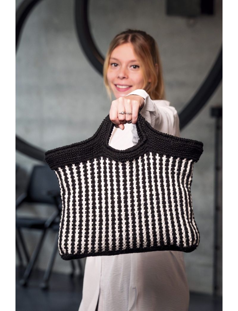 Tasche schwarz-wei&szlig; aus Anna 06.26