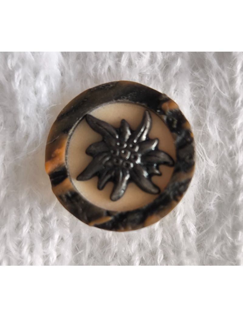 Trachtenknopf mit Edelwei&szlig; 23mm