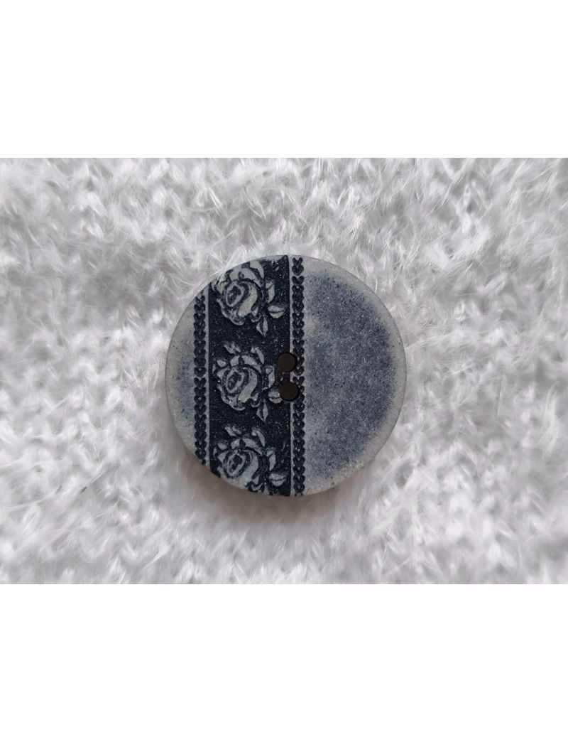 Knopf mit Rosenband, 23mm
