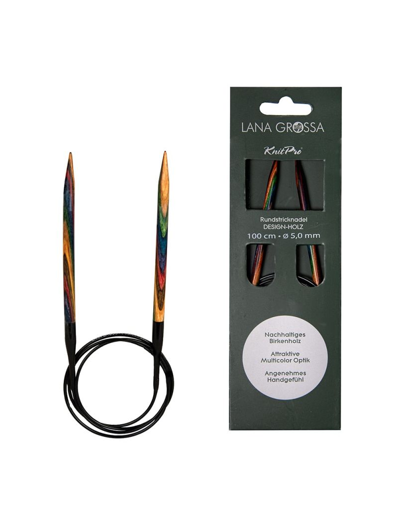 Rundstricknadel Design Holz